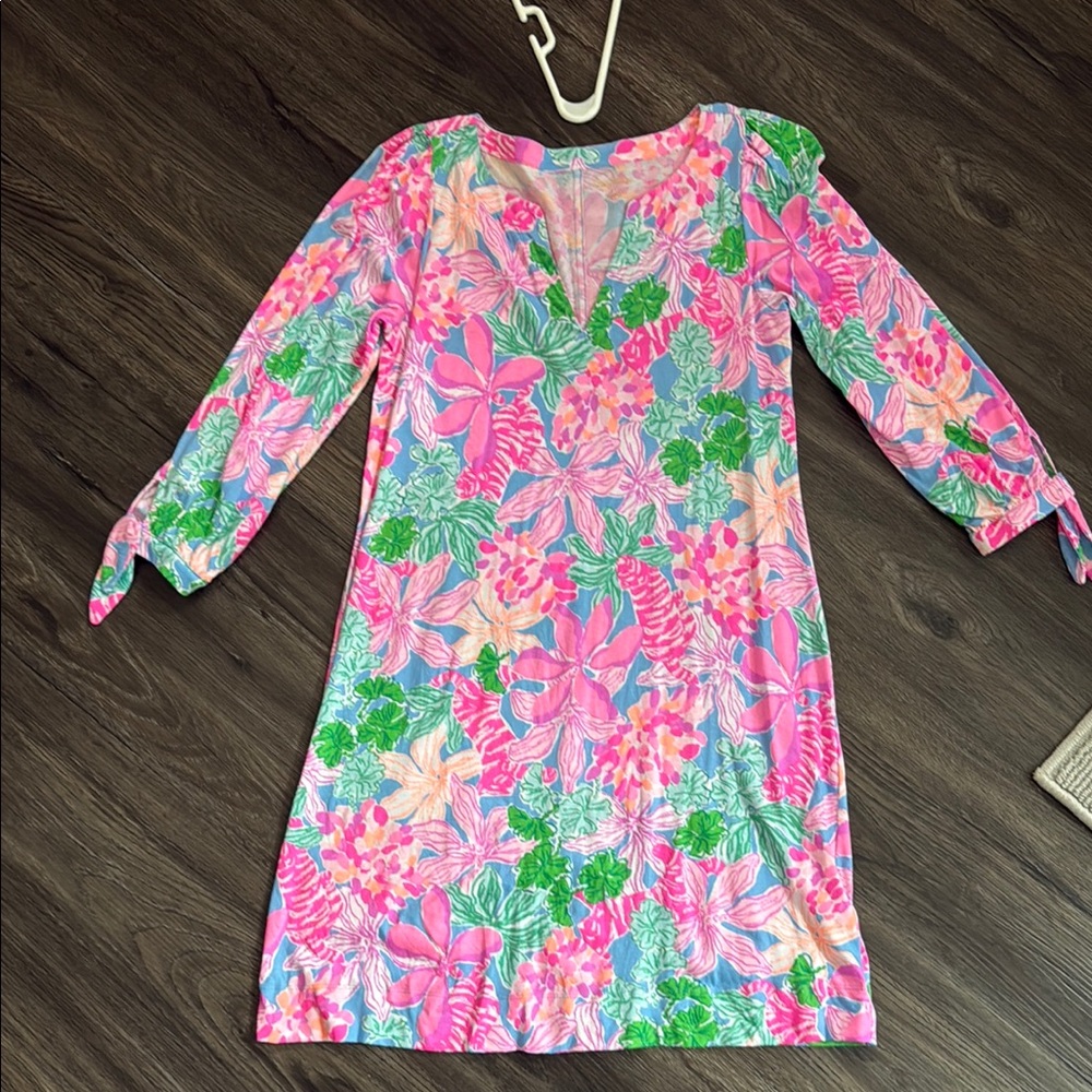 Lilly Pulitzer Pink and Green Floral Dress